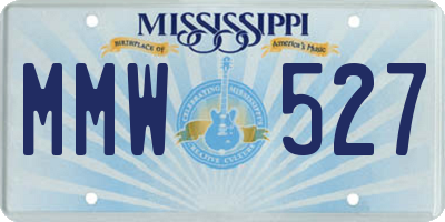 MS license plate MMW527