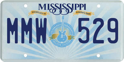 MS license plate MMW529