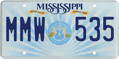 MS license plate MMW535