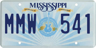 MS license plate MMW541