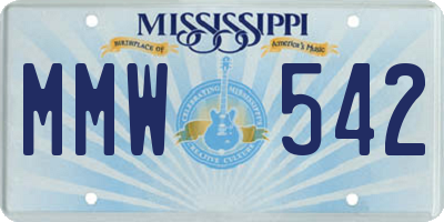 MS license plate MMW542