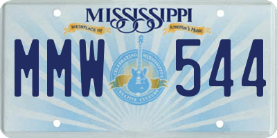MS license plate MMW544