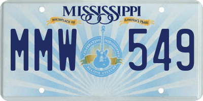 MS license plate MMW549