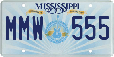 MS license plate MMW555