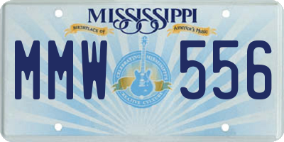 MS license plate MMW556