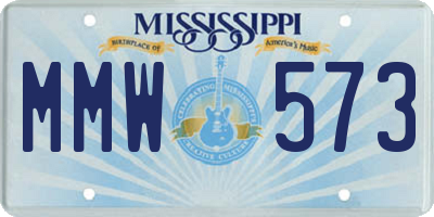 MS license plate MMW573