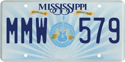 MS license plate MMW579