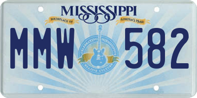 MS license plate MMW582