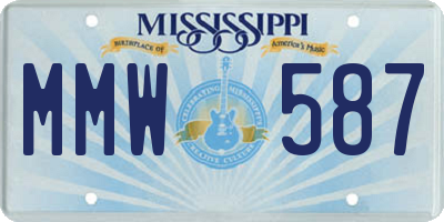 MS license plate MMW587