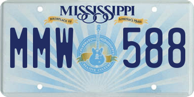 MS license plate MMW588