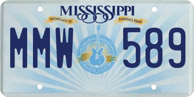 MS license plate MMW589