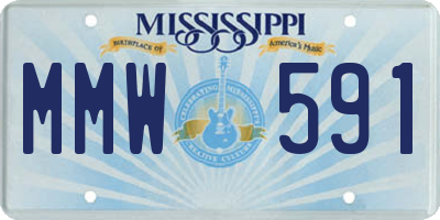 MS license plate MMW591