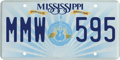 MS license plate MMW595