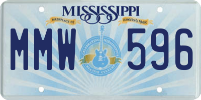 MS license plate MMW596