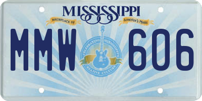 MS license plate MMW606