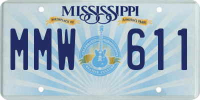 MS license plate MMW611