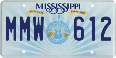 MS license plate MMW612