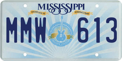 MS license plate MMW613