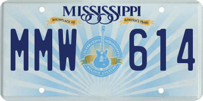 MS license plate MMW614