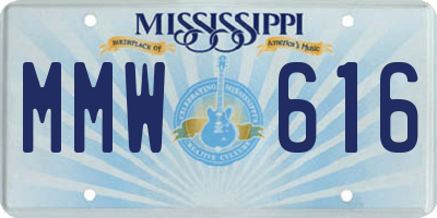 MS license plate MMW616