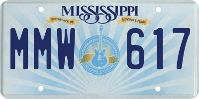 MS license plate MMW617