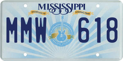 MS license plate MMW618