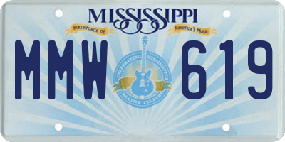 MS license plate MMW619