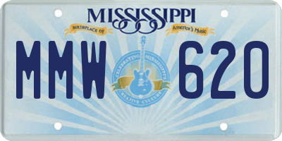 MS license plate MMW620