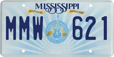 MS license plate MMW621