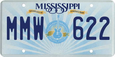 MS license plate MMW622