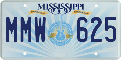 MS license plate MMW625