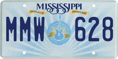 MS license plate MMW628