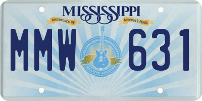 MS license plate MMW631