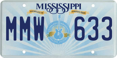 MS license plate MMW633