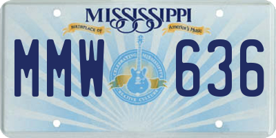 MS license plate MMW636