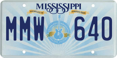 MS license plate MMW640