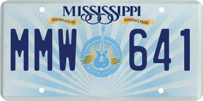 MS license plate MMW641
