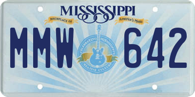 MS license plate MMW642
