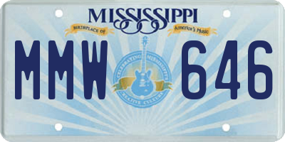 MS license plate MMW646