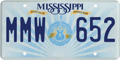 MS license plate MMW652