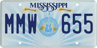 MS license plate MMW655