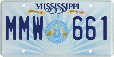 MS license plate MMW661