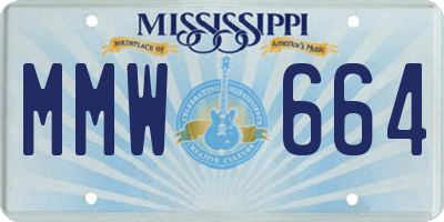 MS license plate MMW664