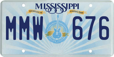 MS license plate MMW676