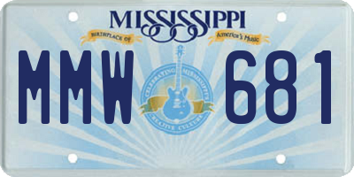 MS license plate MMW681