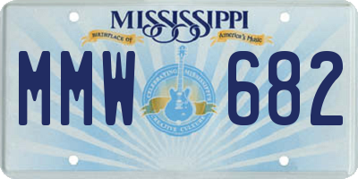 MS license plate MMW682