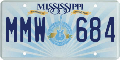 MS license plate MMW684