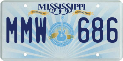 MS license plate MMW686