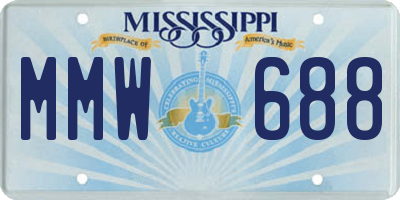 MS license plate MMW688