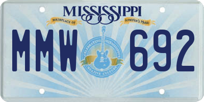 MS license plate MMW692